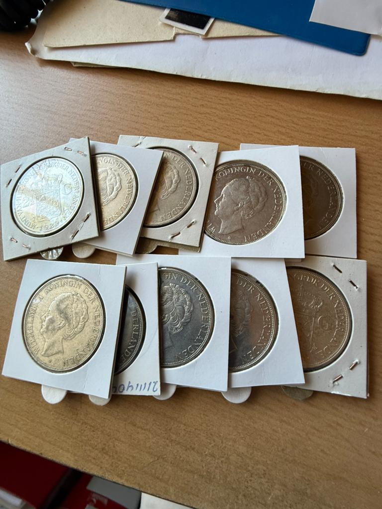Rijksdaaders Wilhelmina, Setje, Zilver, Ophalen of Verzenden, Koningin Wilhelmina