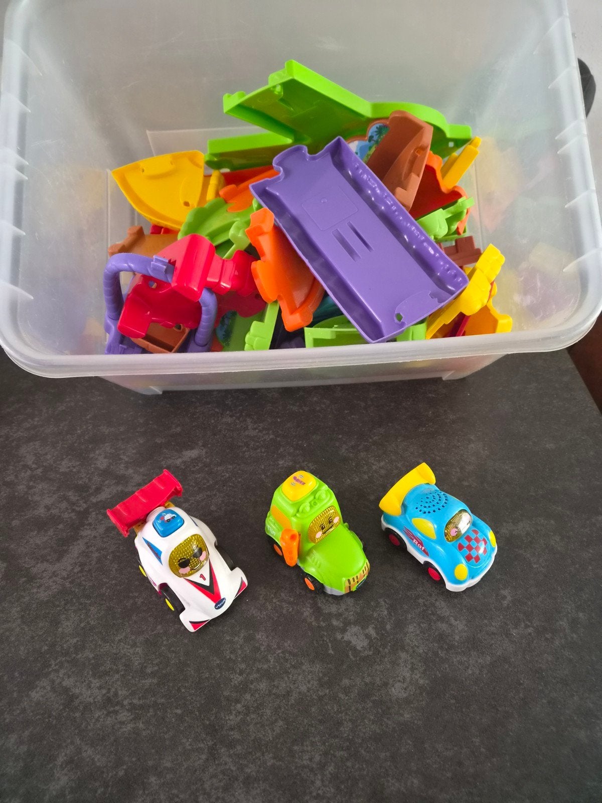VTech Toet Toet 2 auto's, Dieren/auto baan en Lanceerbaan, Ophalen, Gebruikt