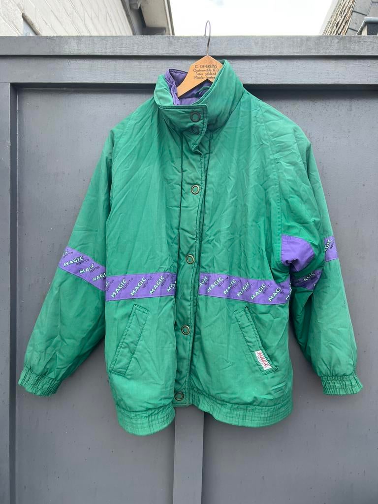 Te Koop : Vintage Jas Magic Sports Maat M Groen Jack, Ophalen of Verzenden, Gedragen, Maat 48/50 (M), Groen