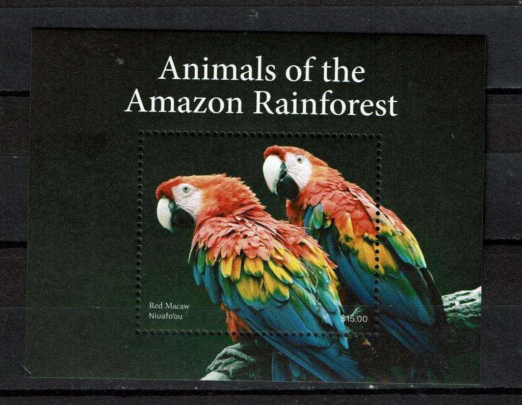 NIUAFO'OU 2022 PF BLOK PAPEGAAIEN VOGELS BIRDS PARROTS, Ophalen of Verzenden, Postfris, Dier of Natuur