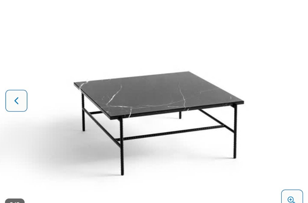 HAY Rebar salontafel marmer, Huis en Inrichting, Tafels | Salontafels, Ophalen, 50 tot 100 cm, Overige materialen, Vierkant