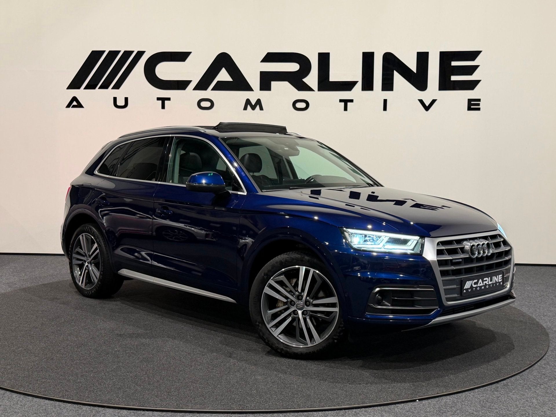 Audi Q5 2.0 TFSI quattro Sport S Line Black Edition PANORAMA, Auto's, Audi, Automaat, Gebruikt, 4 cilinders, Blauw
