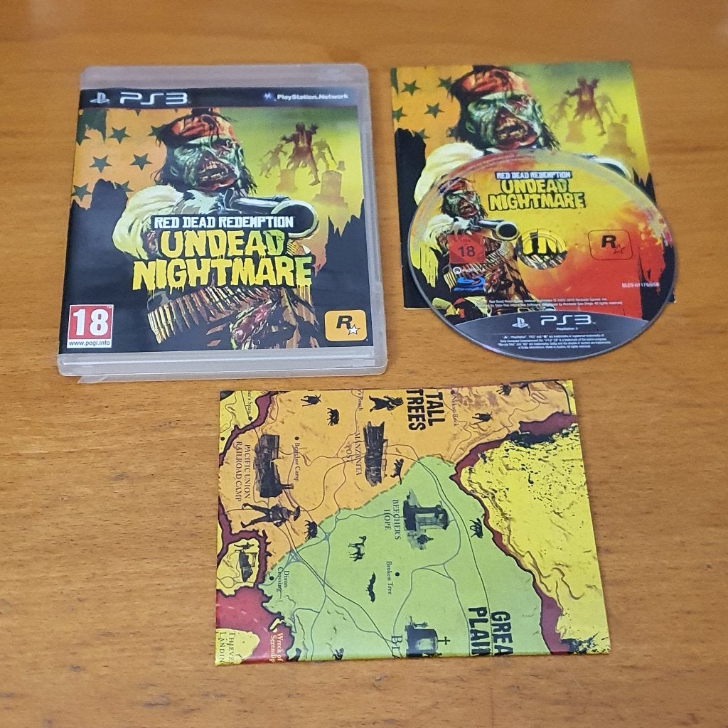 PS3 | Red Dead Redemption Undead Nightmare met POSTER MAP, Spelcomputers en Games, Games | Sony PlayStation 3, Avontuur en Actie