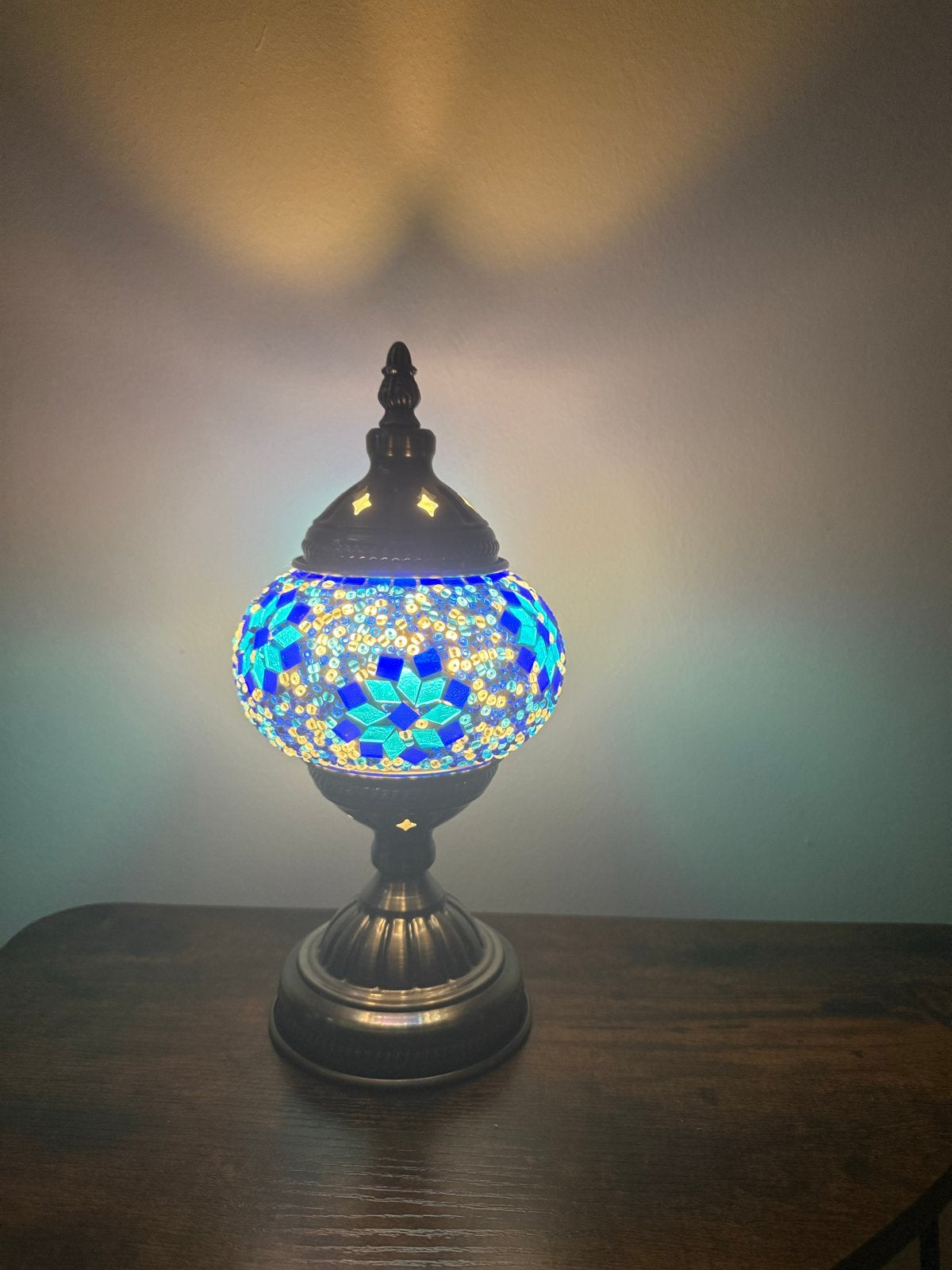 Oosterse Mozaïek Tafellamp, Meerkleurig, Ophalen of Verzenden, Klassiek, Handgemaakt