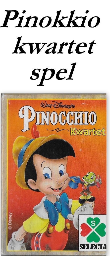 Pinokkio kwartet ( selecta ) walt disney, Ophalen of Verzenden, Zo goed als nieuw, Kwartet(ten)