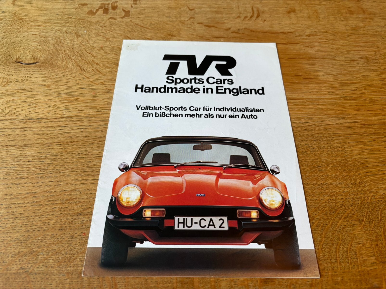 TVR 3000 / 3000M folder 6 pagina’s 1976, Ophalen of Verzenden, Gelezen, Overige merken