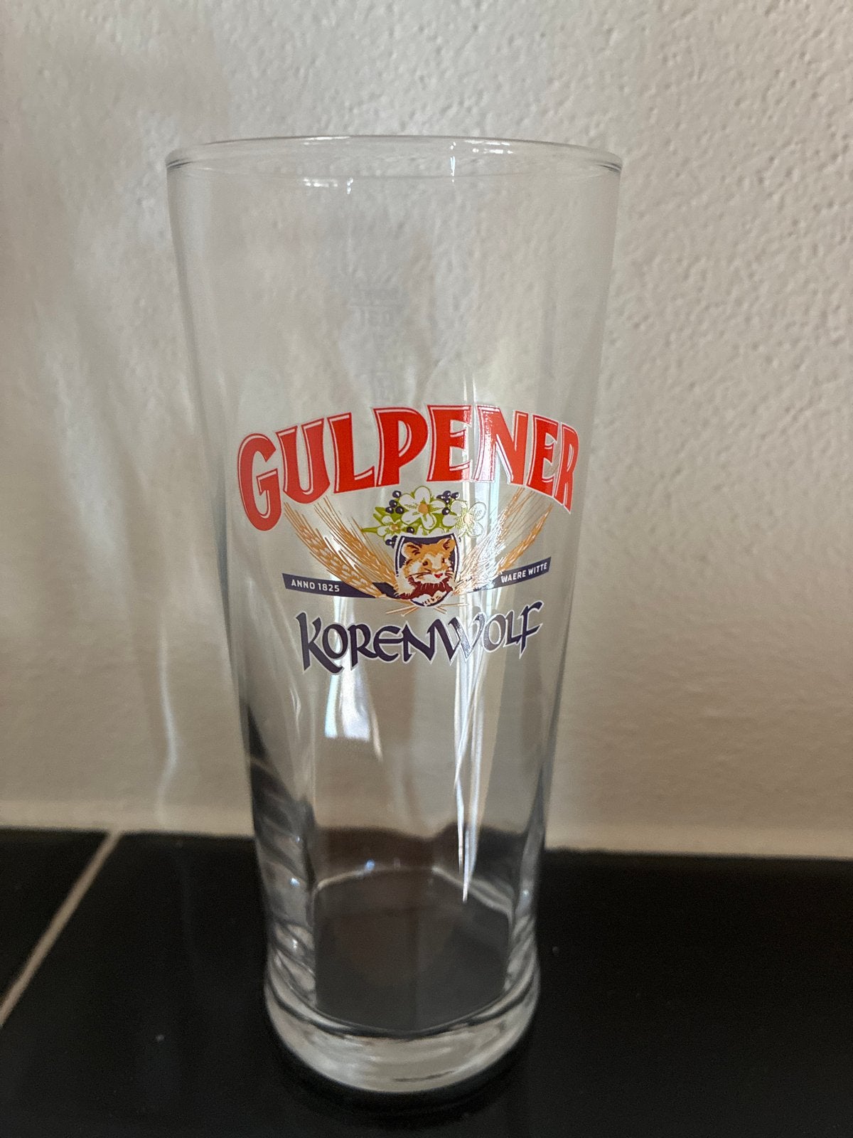 Gulpener Korenwolf bierglazen - Set van 12 (0.3L), Ophalen of Verzenden, Nieuw, Glas
