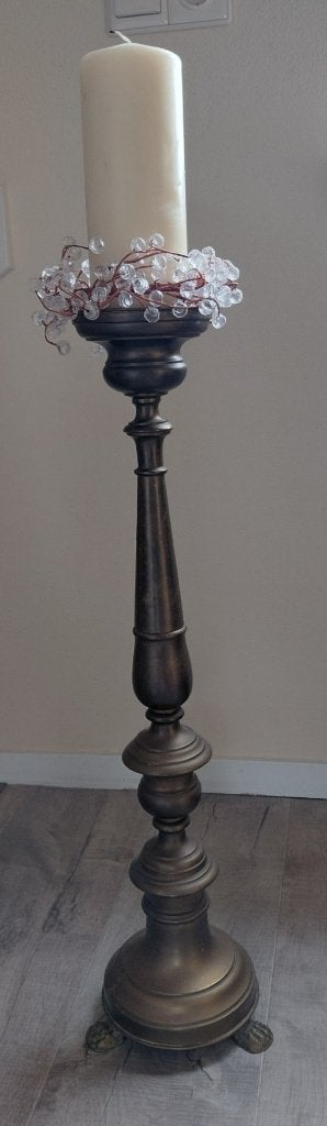 Antieke bronzen kandelaar - 70 cm hoog, Ophalen, Koper of Brons