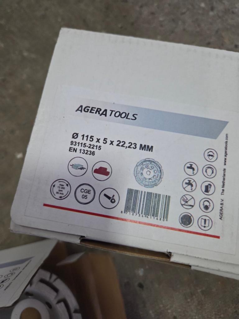 Agera Tools Diamant Komschijf Ø 115 x 5 x 22,23 mm, Doe-het-zelf en Verbouw, Gereedschap | Handgereedschap, Ophalen of Verzenden