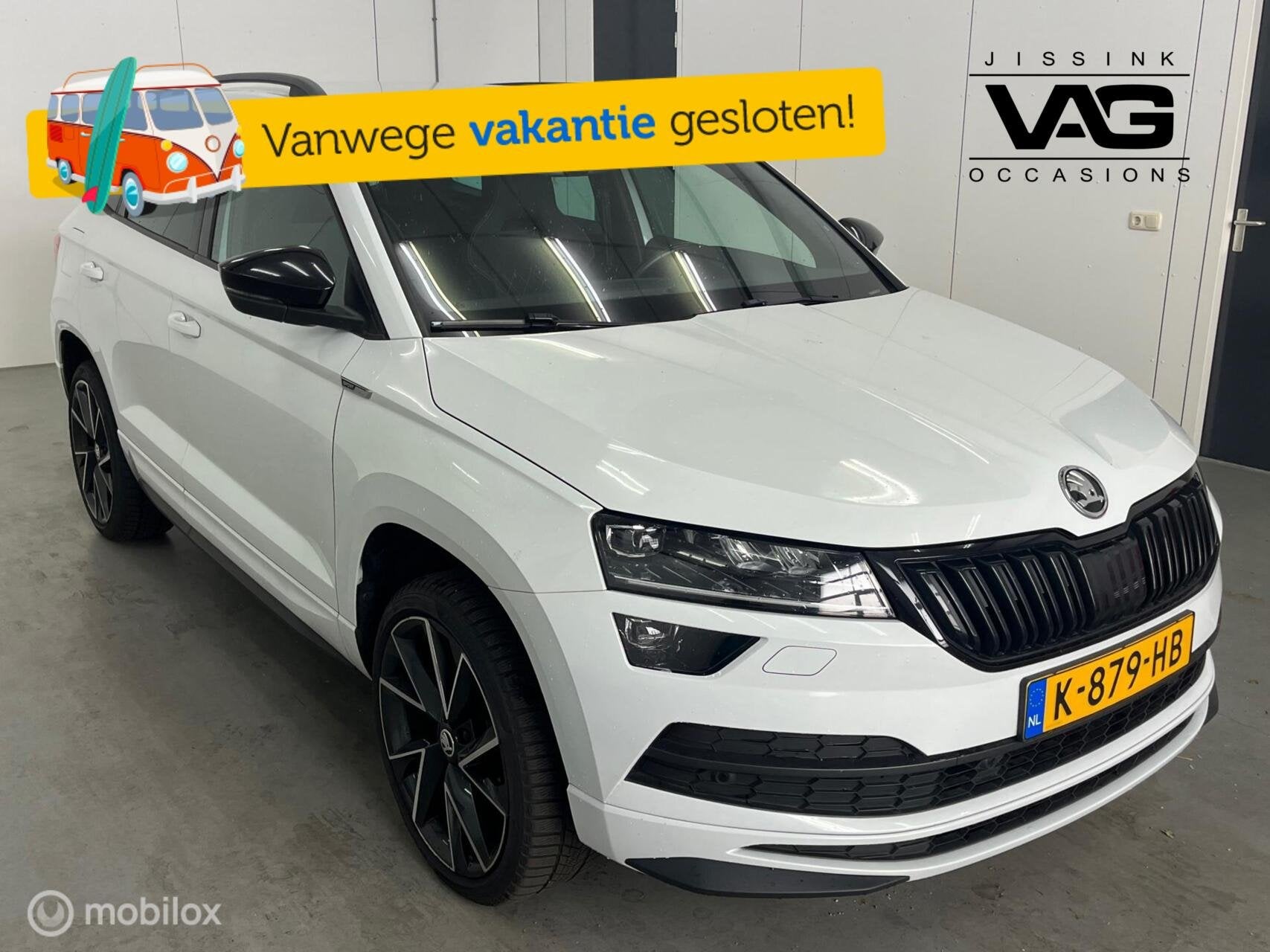 Skoda Karoq 1.5 TSI Sportline Automaat Trekhaak Canton Camer, Stof, 4 cilinders, 150 pk, Wit