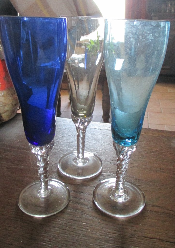 Champagne Flutes, gekleurd, Verzamelen, Glas en Borrelglaasjes, Verzenden, Nieuw, Overige typen