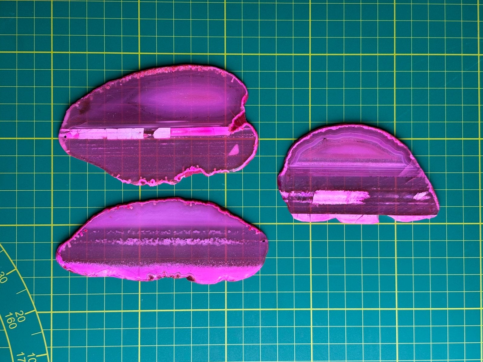 3 Roze Agaatschijven, Ophalen of Verzenden