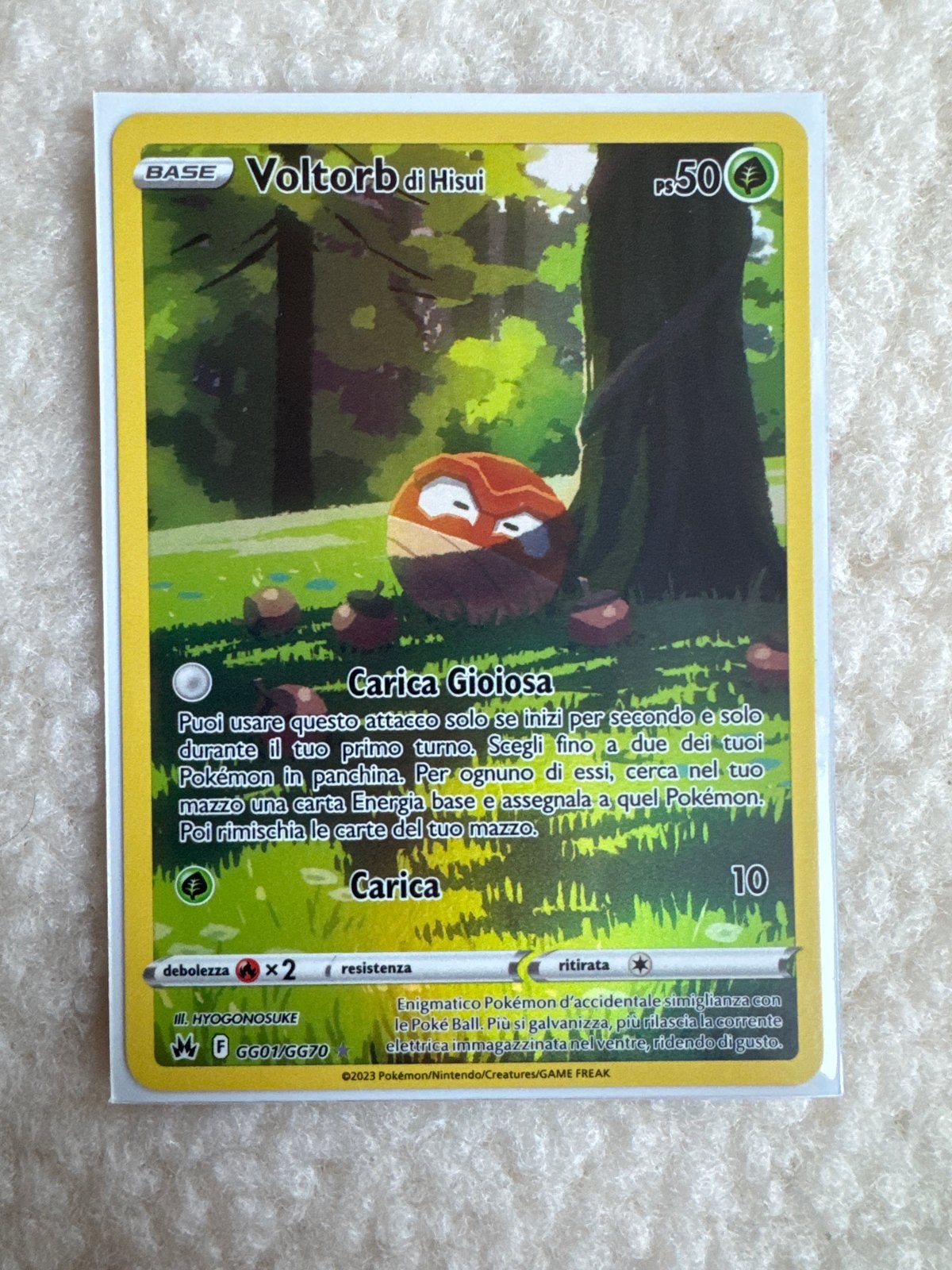 Pokémon Kaart - Voltorb (Italiaans), Ophalen of Verzenden, Zo goed als nieuw, Losse kaart