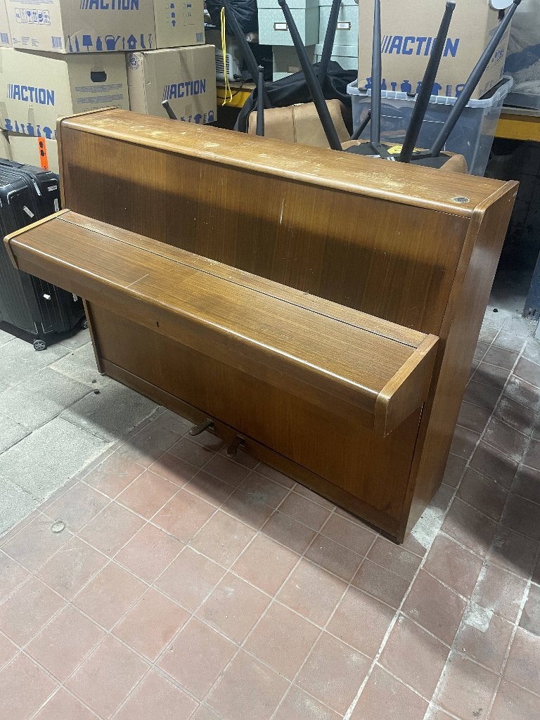 Klassieke houten piano / studiepiano merk Weisbrod, Muziek en Instrumenten, Piano's, Ophalen, Gebruikt, Bruin, Piano