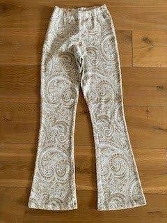 Broek Flare CottonClub maat XS Goud/Creme kleur, Beige, Ophalen of Verzenden, Zo goed als nieuw, Lang