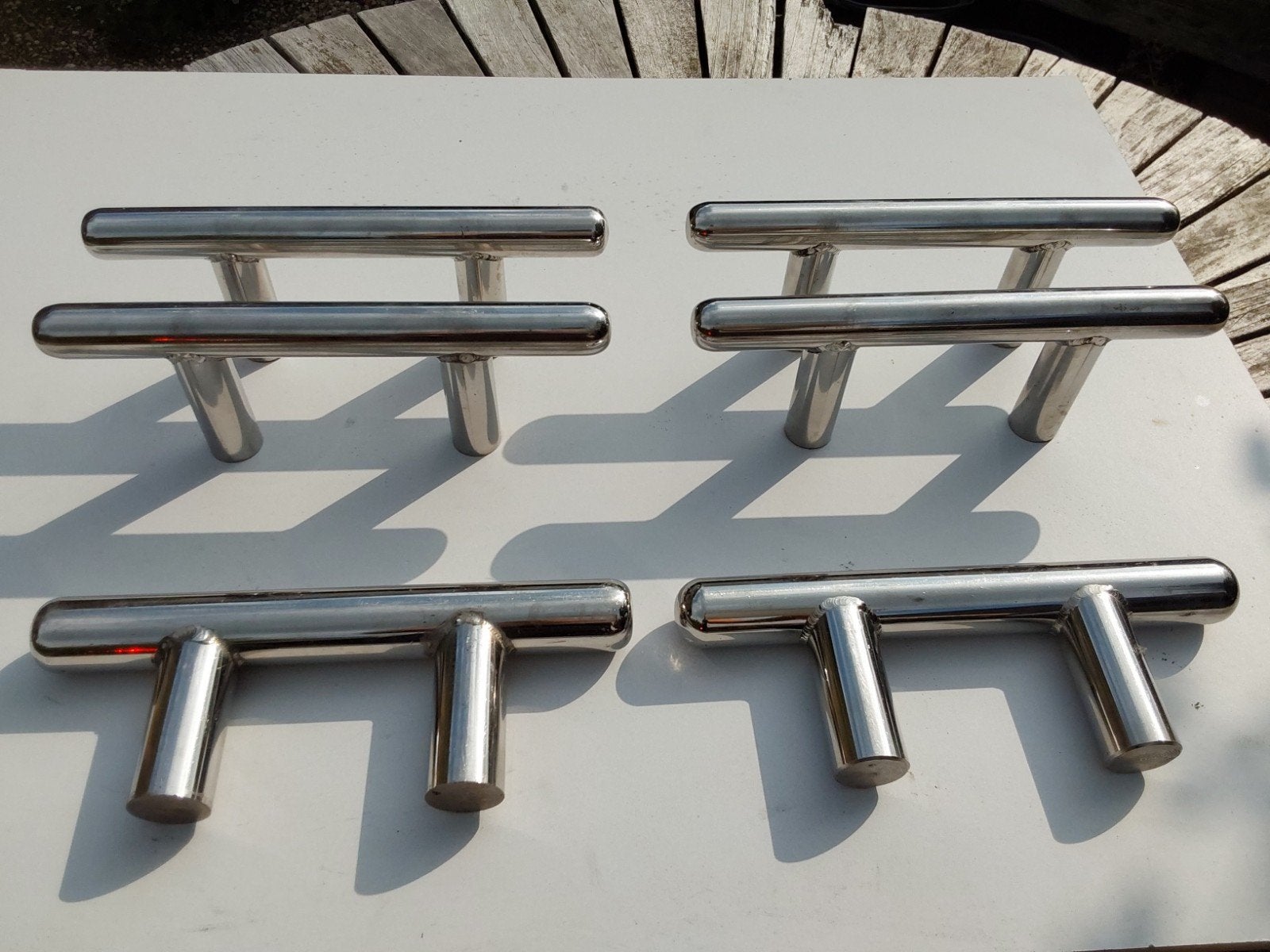 Te koop 4 stuks RVS type 316 hoog glans gepolijst roestvrijs, Ophalen of Verzenden, Nieuw, Motorboot