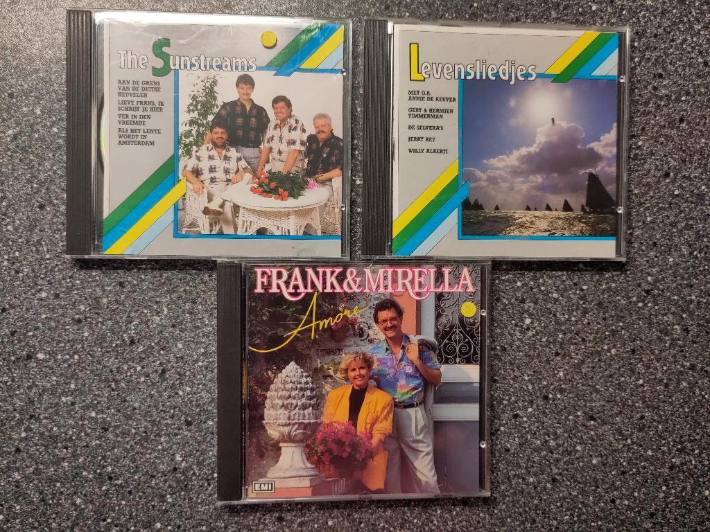 SETJE v 3 CD'S SUNSTREAMS / FRANK EN MIRELLA / LEVENSLIEDJES, Cd's en Dvd's, Ophalen of Verzenden, Gebruikt, Levenslied of Smartlap