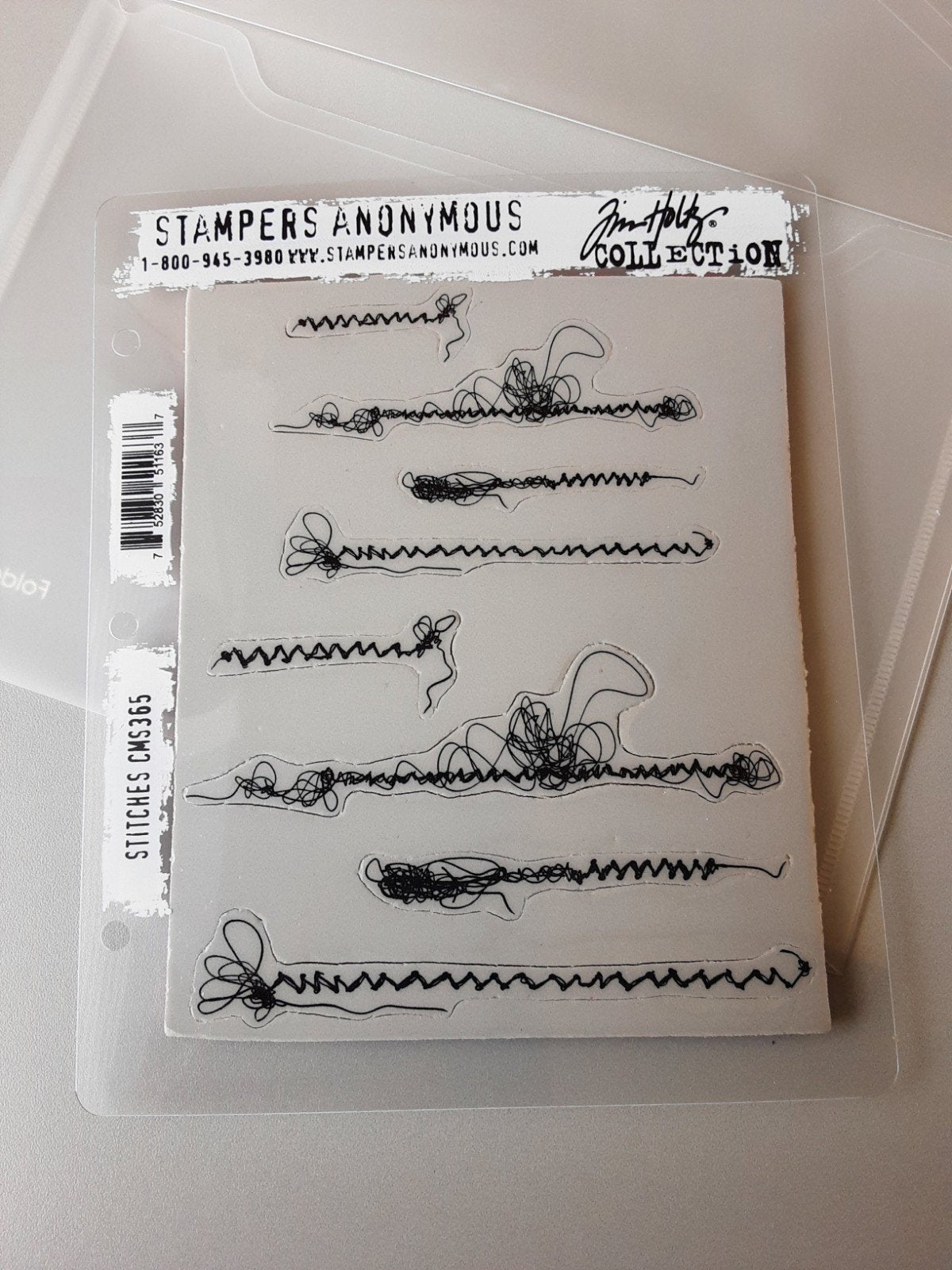 Stampers Anonymous CMS 365 Stitches - Tim Holtz, Ophalen of Verzenden, Zo goed als nieuw, Clearstamp