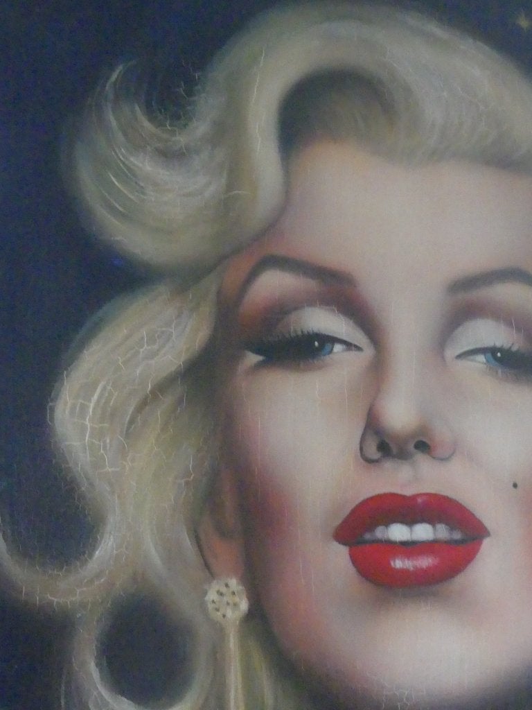 Schilderij Marilyn Monroe 70 x 100cm - Olieverf op linnen, Ophalen, Film, Handgeschilderd, Olieverf