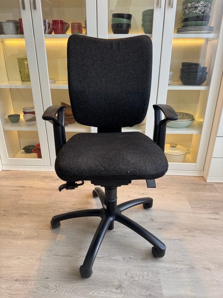 Viasit bureaustoel, Huis en Inrichting, Bureaustoelen, Ophalen, Gebruikt, Zwart, Bureaustoel