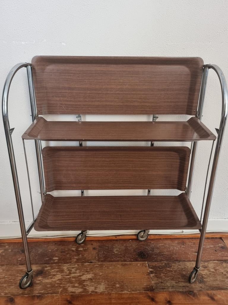 BREMSHEY  vintage trolley serveerwagen, Ophalen of Verzenden, Gebruikt