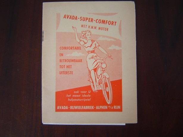 Avada Super Comfort met HMW motor instructie boekje, Fietsen en Brommers, Ophalen of Verzenden, Zo goed als nieuw