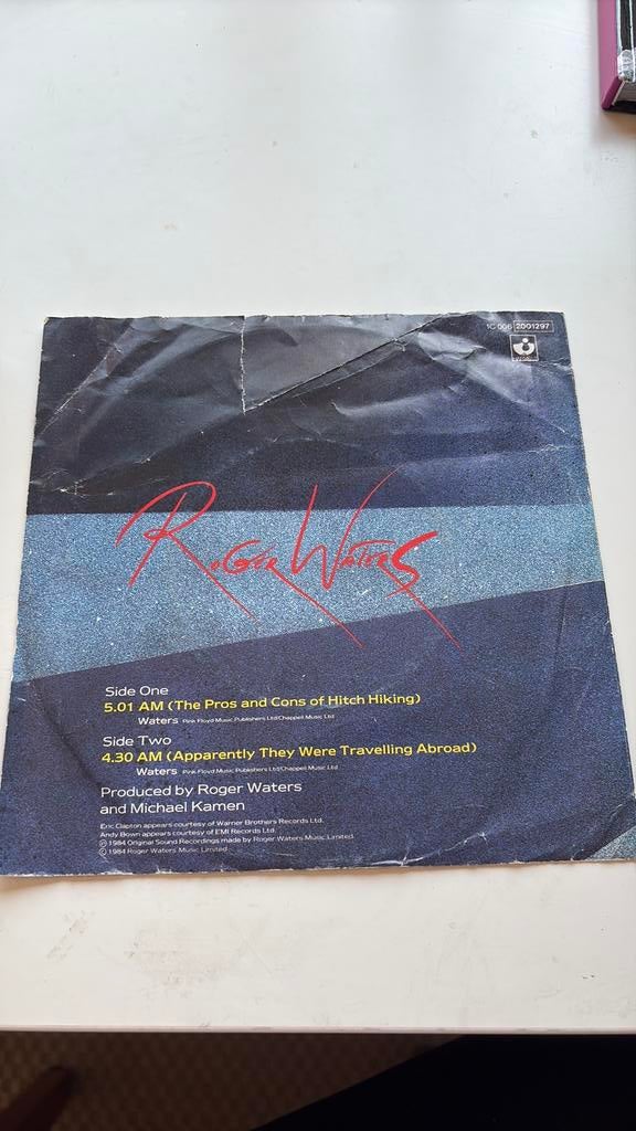 Collectors item, roger waters 7” single misdruk ‘84, Cd's en Dvd's, Vinyl Singles, Zo goed als nieuw, Single, Rock en Metal, 7 inch