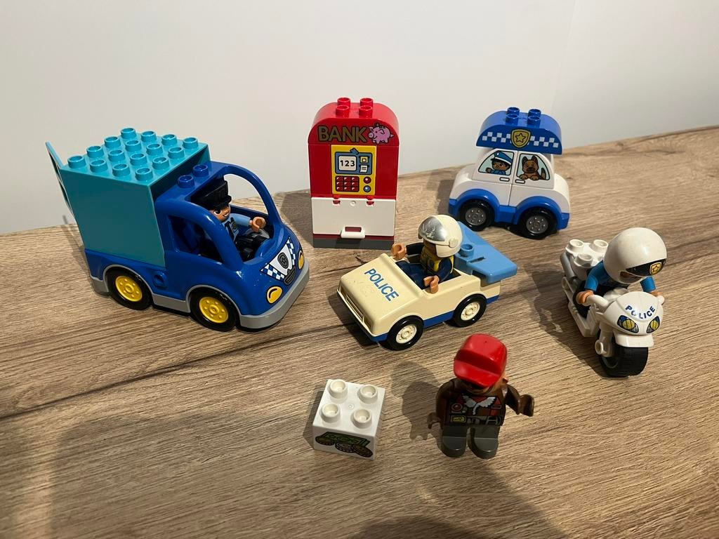 LEUKE DUPLO POLITIE - BANKOVERVAL SET, Ophalen of Verzenden, Gebruikt, Duplo