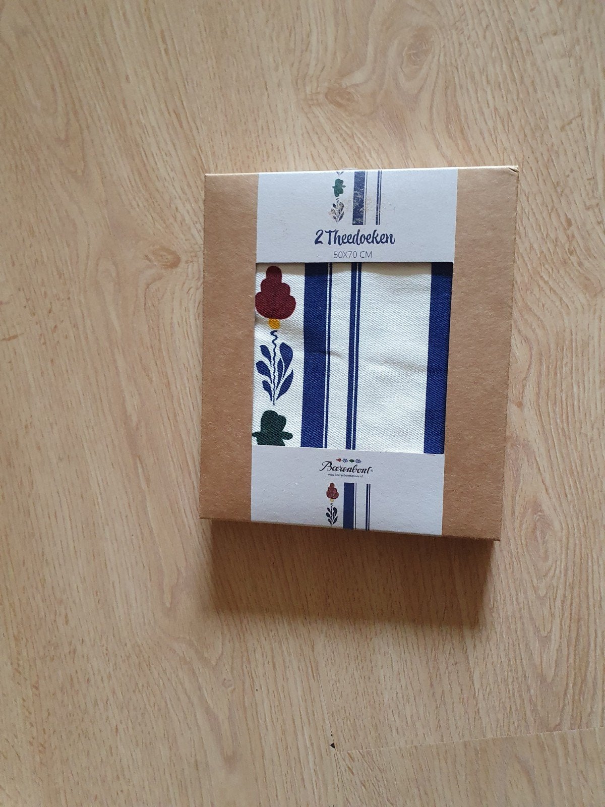 2 boerenbont theedoeken nieuw, Ophalen of Verzenden, Nieuw, Wit, Boerenbont