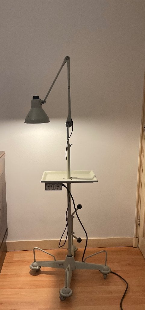 Vintage Rademacher jaren 50 Industriële werkplaatslamp, Ophalen