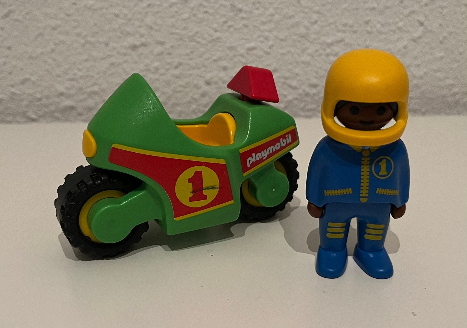 Playmobil 1.2.3. Racemotor., Gebruikt, Complete set, Voertuig, 1.2.3