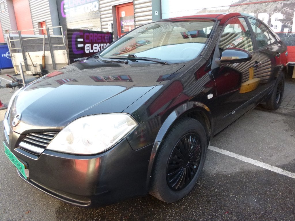 Nissan Primera 1.6,clima,camera,alles electrisch, APK9-27, Voorwielaandrijving, Stof, 1250 kg, Zwart