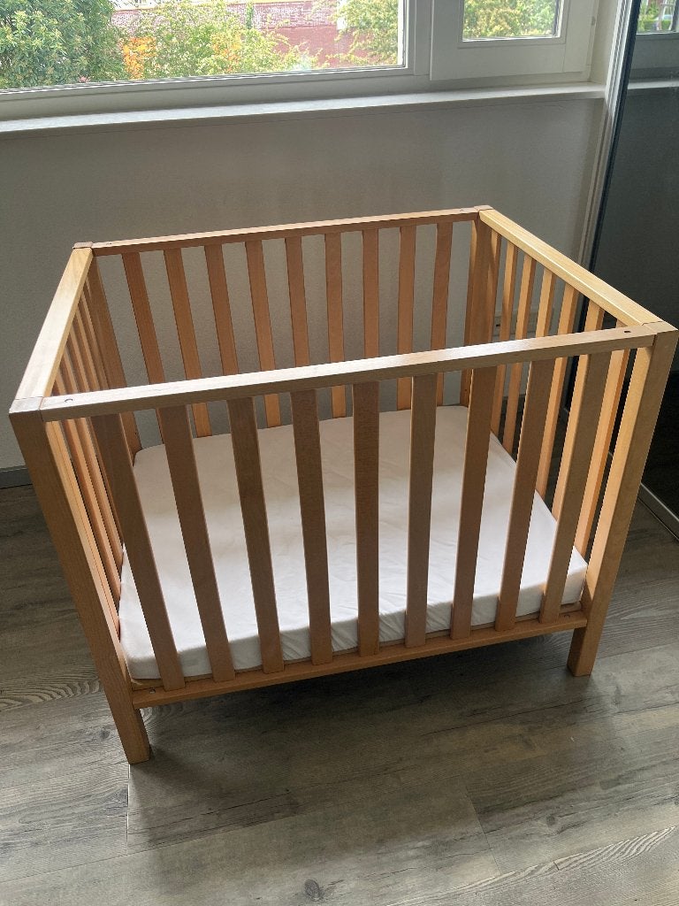 The Wood Factory baby box, Ophalen of Verzenden, Gebruikt, Rechthoekig, In hoogte verstelbaar
