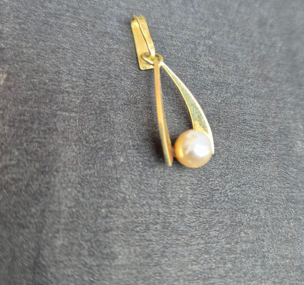 goude ketting hangers 585, Ophalen of Verzenden, Zo goed als nieuw, Goud, Goud