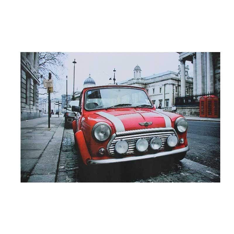 Canvas muur rode mini Londen, Ophalen, 125 cm of meer, Zo goed als nieuw, Foto of Poster