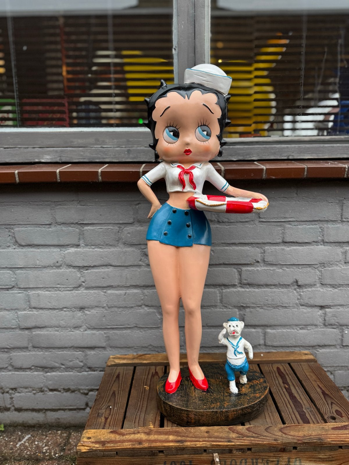 Grote Betty Boop Beeld Matroos met Reddingboei, Verzamelen, Ophalen, Gebruikt, ., .