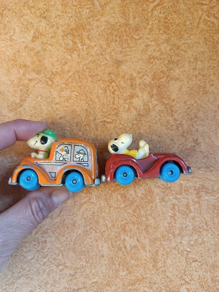 Snoopy autootjes speelgoed antiek, Ophalen of Verzenden