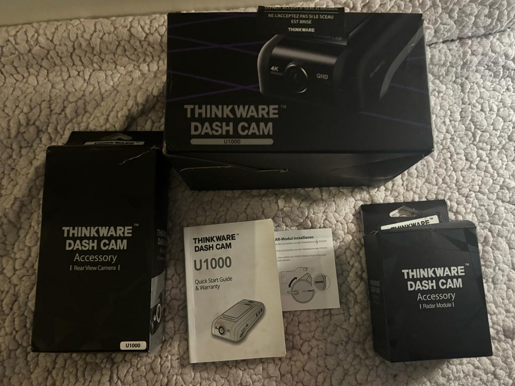 Thinkware U1000 Dashcam 4K QHD met accessoires, Ophalen of Verzenden, Zo goed als nieuw, Overige merken