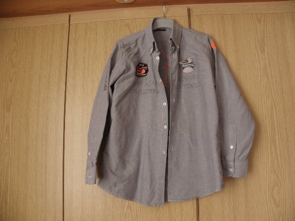Origineel grijs katoenen overhemd McGREGOR SPYKER 164 zgan, Kinderen en Baby's, McGregor, Overhemd of Blouse, Ophalen of Verzenden