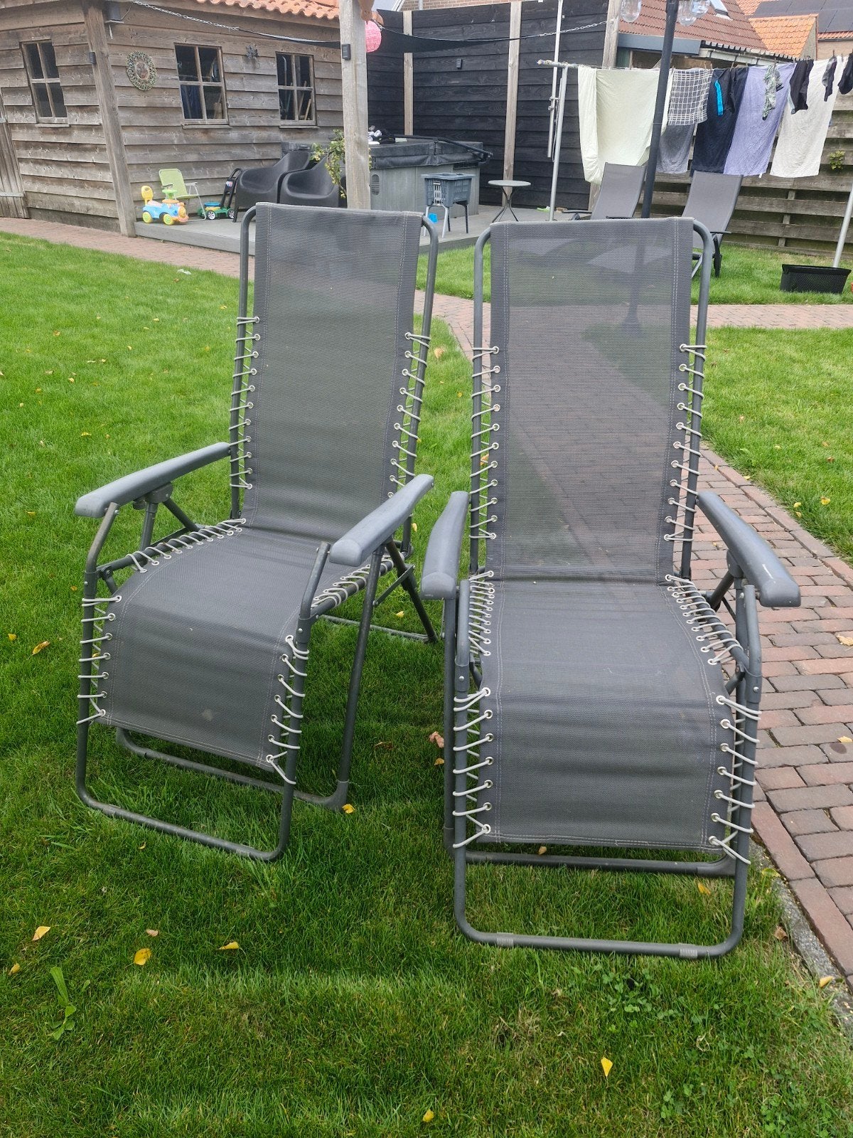 tuinstoelen 2 stuks, Tuin en Terras, Ophalen, Gebruikt, Kunststof