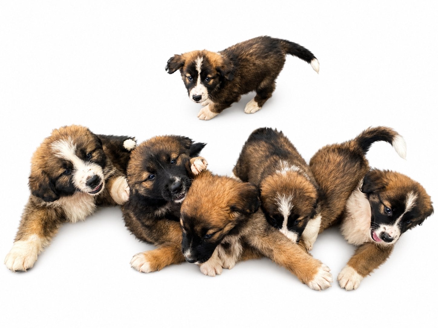 Pups berghond x tibitaanse mastiff, Overige rassen, 8 tot 15 weken, Parvo, Meerdere