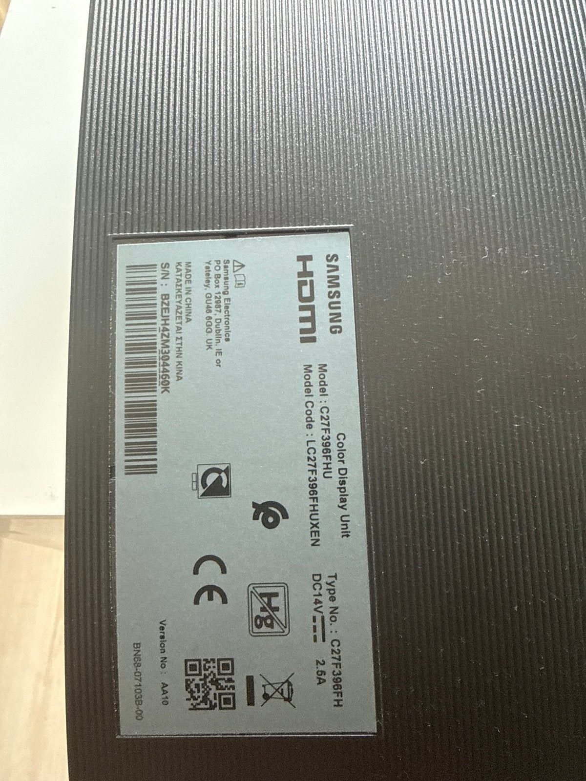 Samsung C27F396FHU 27 inch Curved Monitor, HDMI, 3 tot 5 ms, Curved, VA