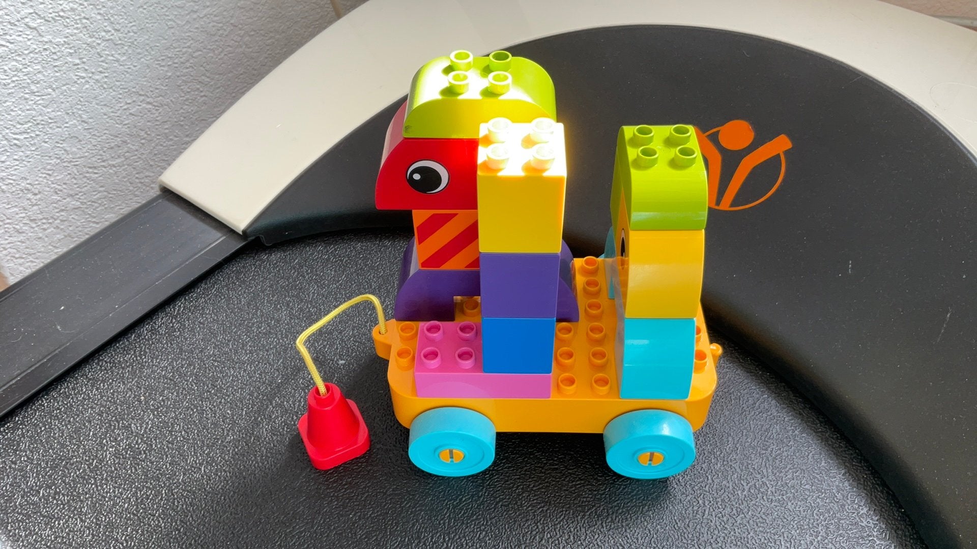 Trekwagen met blokken, Ophalen of Verzenden, Gebruikt, Duplo