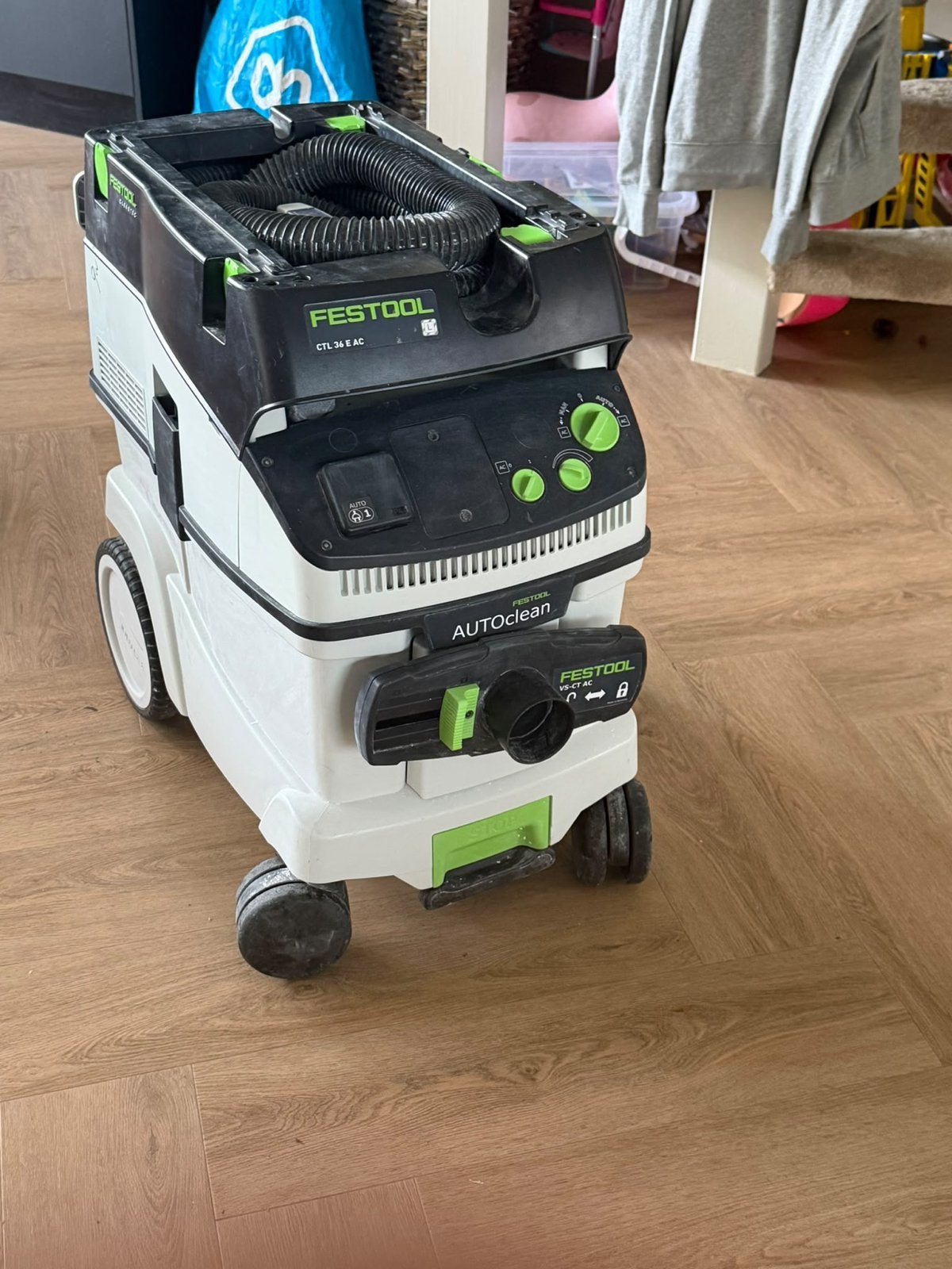 Festool Bouwstofzuiger CTL 36 E AC met 10m slang, Witgoed en Apparatuur, Zo goed als nieuw, Industriële stofzuiger, Ophalen, Stofzak