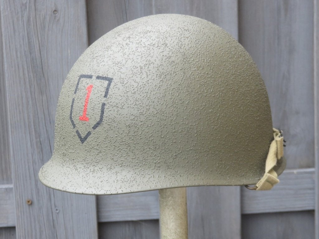 Infantry helmet USA 1944 naar keuze helm markings divisie M1, Ophalen of Verzenden, Amerika, Helm of Baret