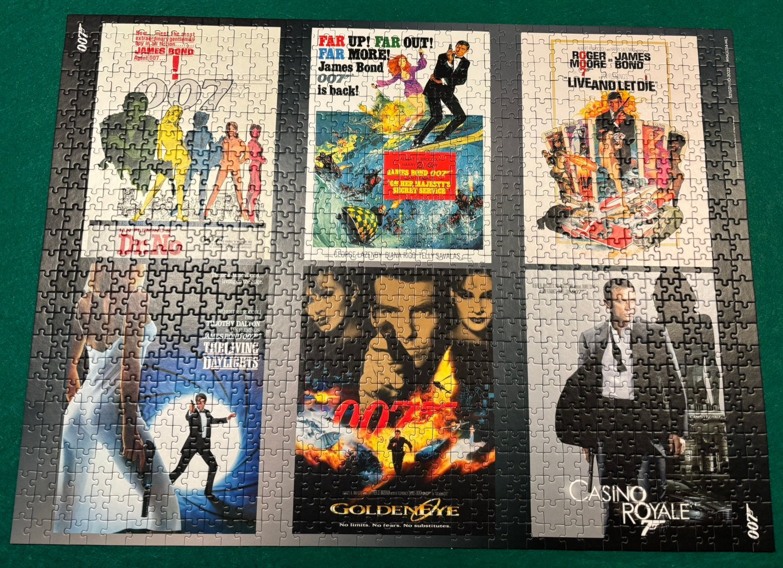 James Bond puzzel 1000 stukjes inclusief poster, Ophalen, 500 t/m 1500 stukjes, Gebruikt, Legpuzzel