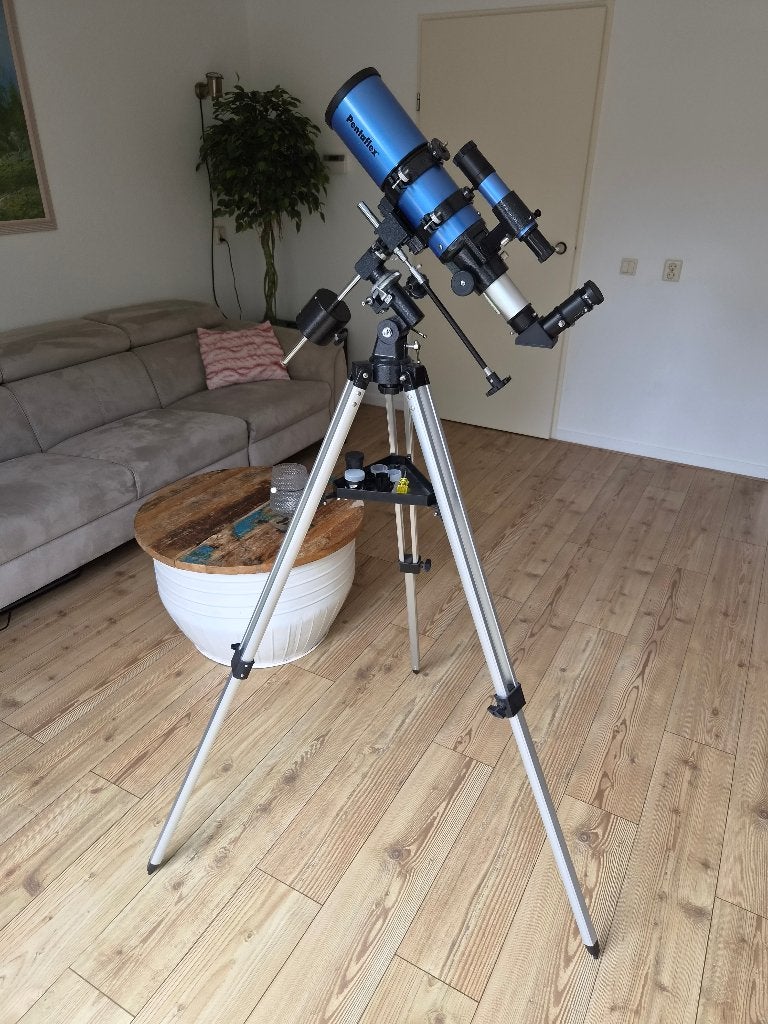 Pentaflex 80/400 telescoop – compacte refractor, Ophalen, 80 tot 200 mm, Met statief, Spiegeltelescoop (reflector)