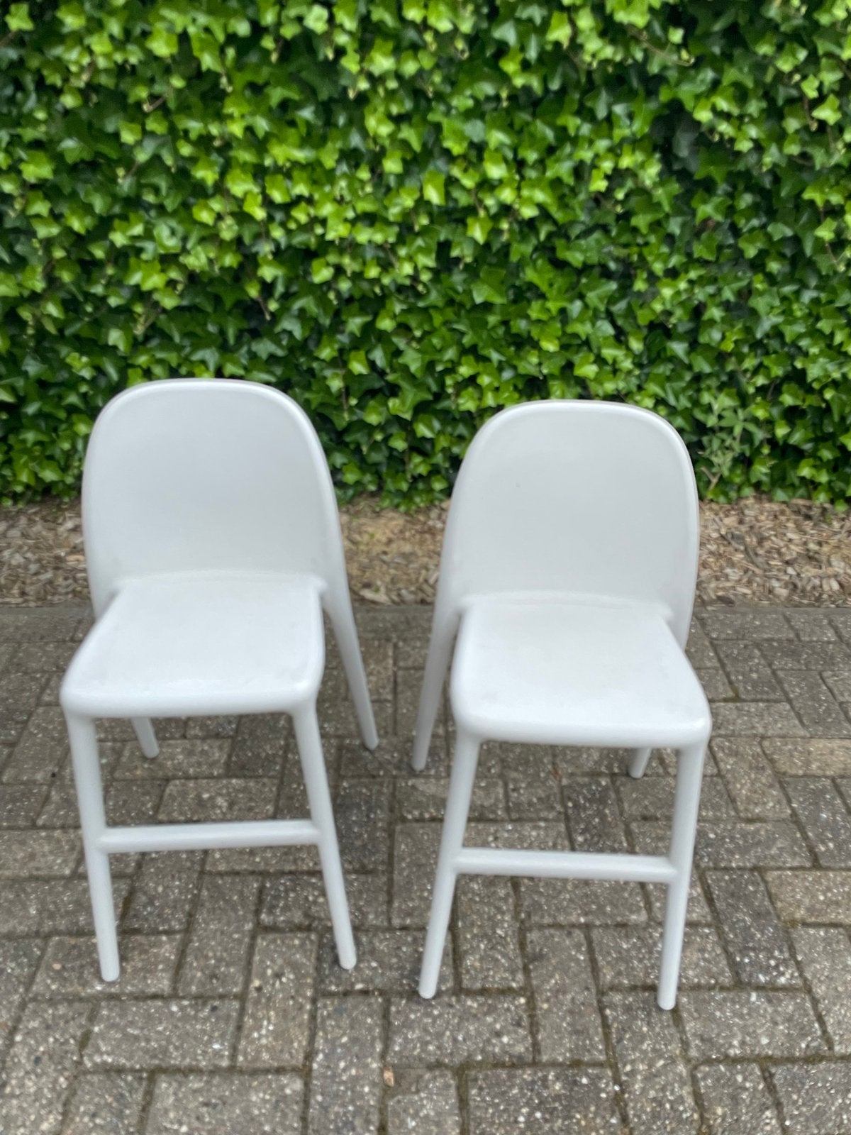 Set van 2 witte ikea urban stoelen, Kunststof, Gebruikt, Twee, Wit