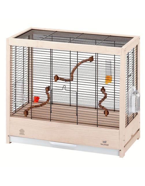 Gloednieuwe luxe Ferplast Giulietta 4 vogelkooi met extra's, Ophalen, Nieuw, Hout, Vogelkooi