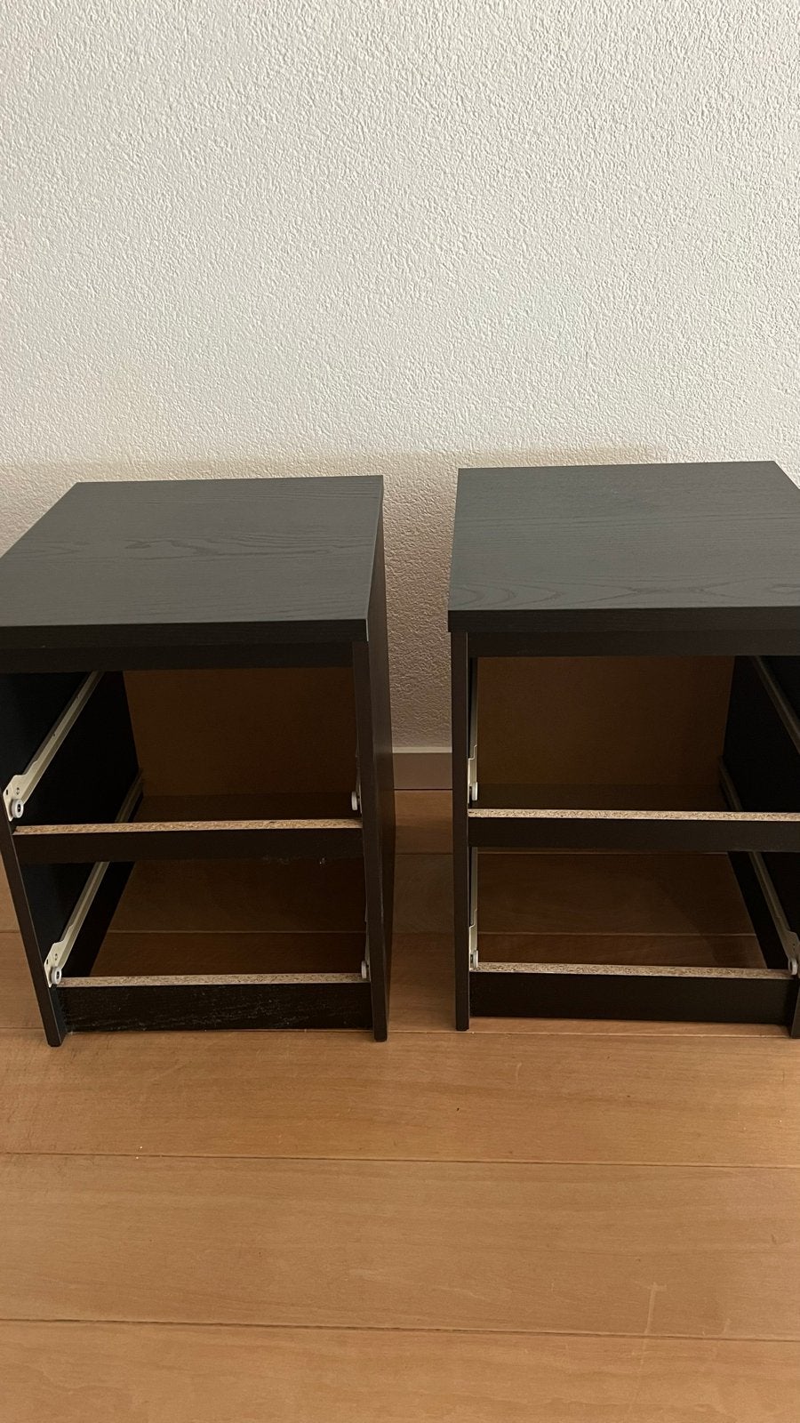 2x Pax nachtkastjes bruin - Goede staat, Ophalen, Gebruikt, Minder dan 45 cm, Minder dan 55 cm